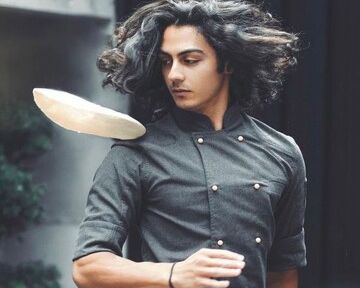 Young chef Mehrshad Shahidi at work