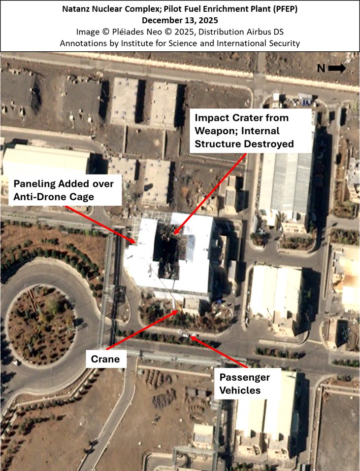 تصویر منتشر شده توسط موسسه علوم و امنیت بین‌الملل