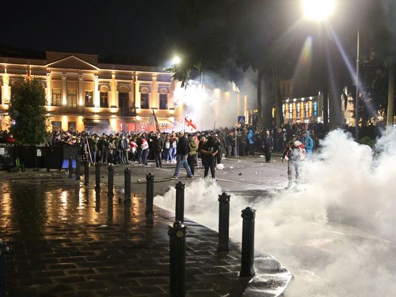 درگیری پلیس گرجستان و بازداشت معترضان در حالی که حزب حاکم اعلام پیروزی در انتخابات کرد