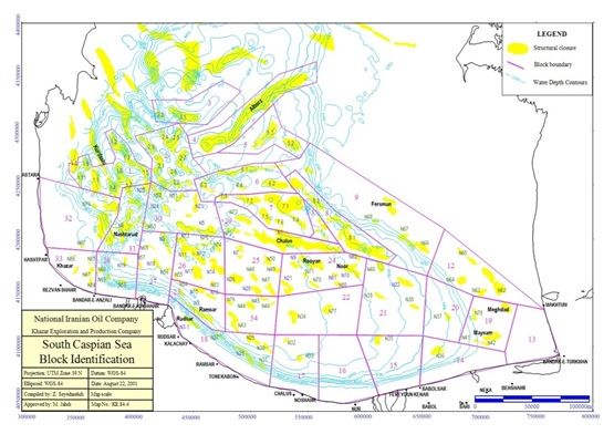 Iran has divided its exploration area in Caspian sea to 46 blocks