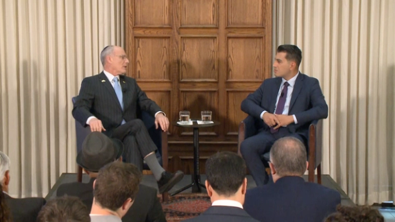 Israeli ambassador to the US Yechiel (Michael) Leiter (left) and Iran International's Fardad Farahzad who moderated the townhall on June 24, 2025