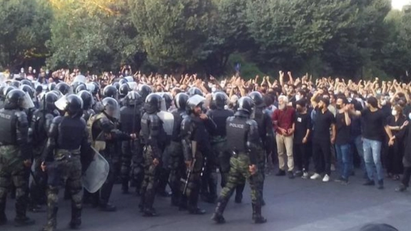 A scene of Iran protests in September 2022