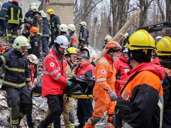 حمله پهپادی روسیه به یک ساختمان مسکونی در شهر اودسا، اوکراین، ۱۲ اسفند
