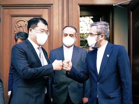 Iran's envoy in nuclear talks Ali Bagheri-Kani met with Korean Vice Foreign Minister Choi Jong-Kun on January 5, 2022
