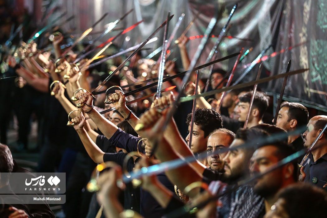 Iranians mourning during a Muharram ceremony in Tehran (July 2023) 