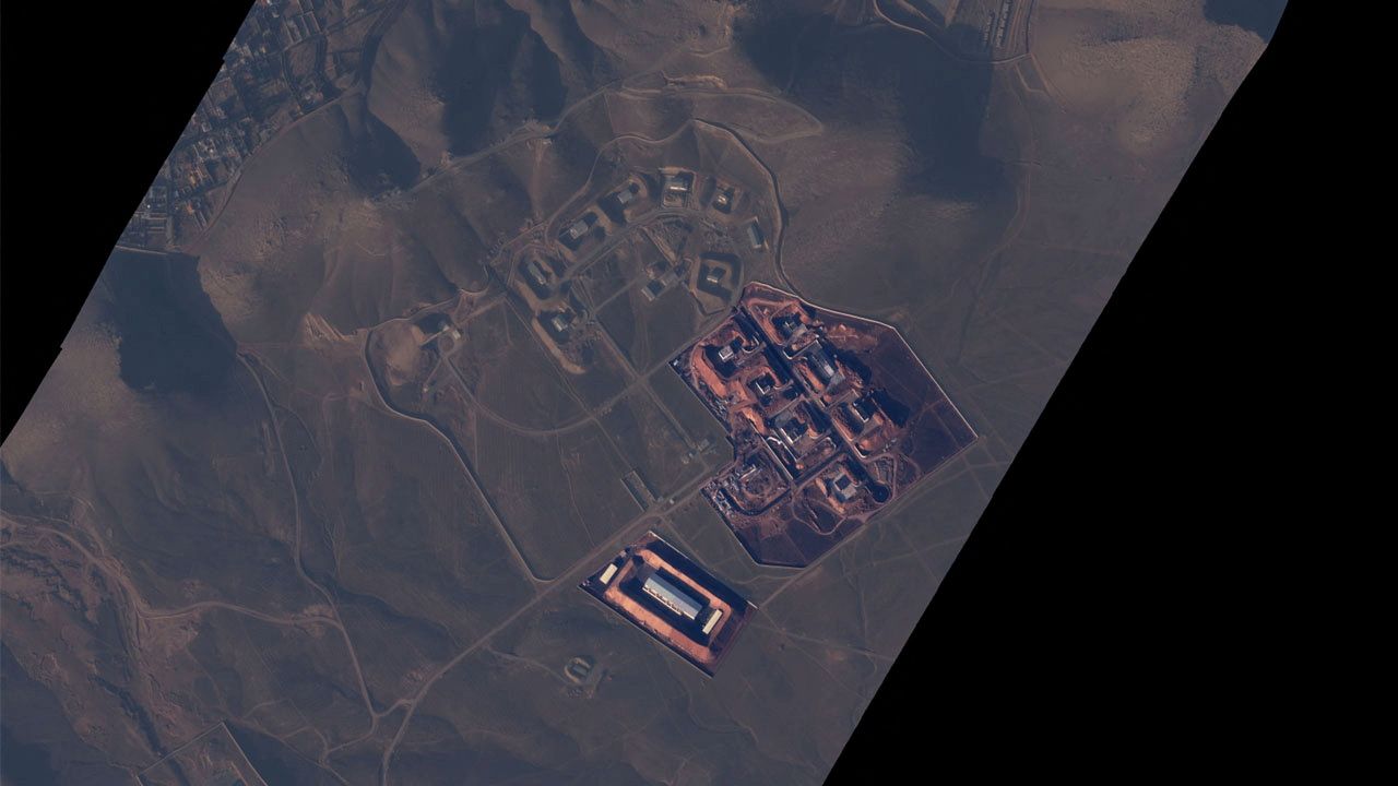 A satellite photo shows the suspected expansion of missile facilities at Shahid Modarres Garrison, near Tehran, Iran, in this handout image obtained by Reuters on July 5, 2024. 