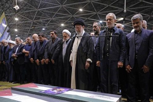 Iran holds symbolic funeral for Hamas leader killed in Tehran