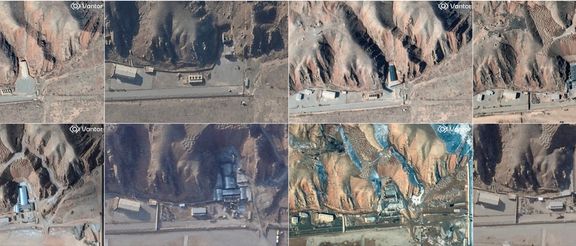 Satellite images trace damage and reconstruction at Iran’s Parchin military complex from October 2024 through February 2026, including strike impact, rebuilding work and the site being covered in concrete. 2026 Planet Labs PBC and Vantor/Handout via REUTERS.