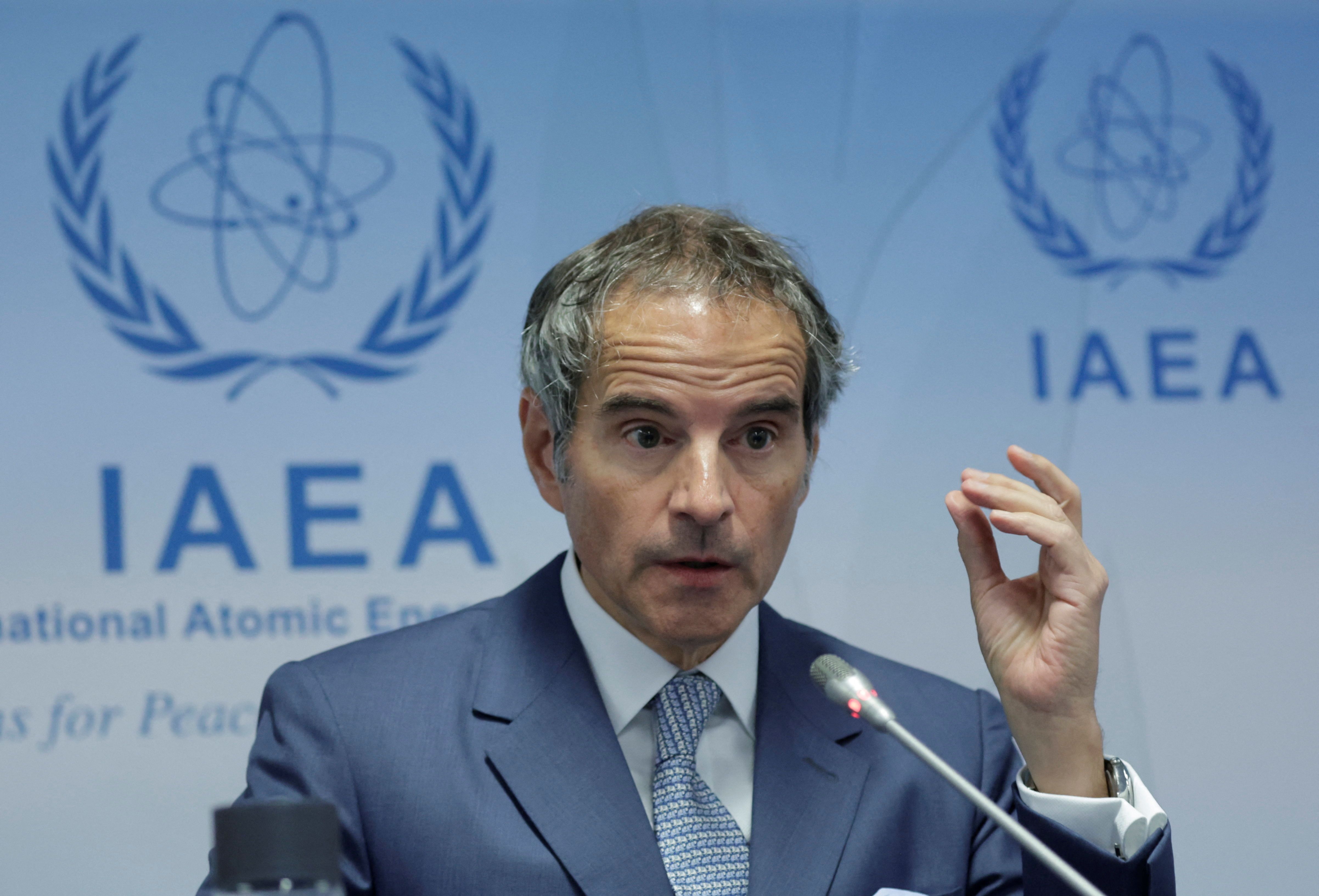 IAEA Director Rafael Grossi speaking on June 5, 2023