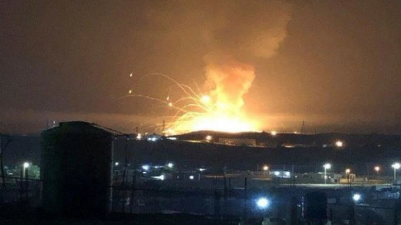 Am Iranian missile attack on the Kurdish city of Erbil in Iraq in 2022