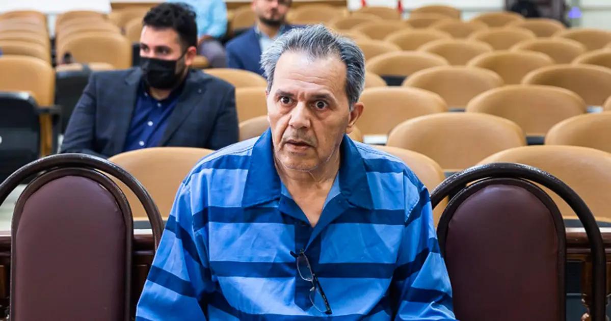 Jamshid Sharmahd during a court hearing in Tehran   (undated)