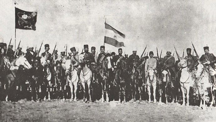 The leaders and tribal cavalry of revolutionary forces in mid-1900s
