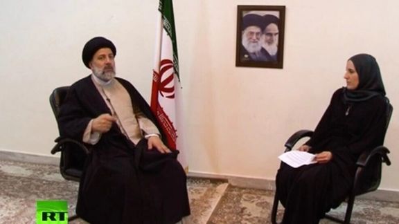 Catherine Perez-Shakdam (right) during a meeting with former president Ebrahim Raisi