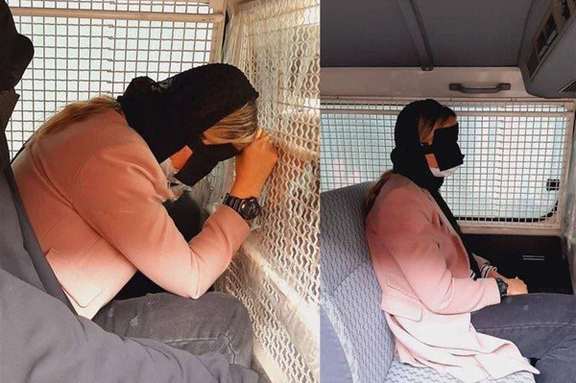 Elahm Afkari being taken to a detention center, November 9, 2022