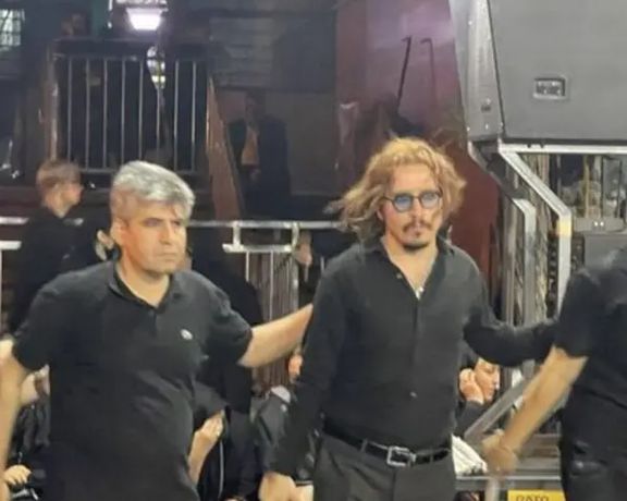 The Johnny Depp lookalike at a religious ceremony in Tehran