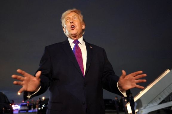 US President Donald Trump talks to the media upon his arrival at Joint Base Andrews, Maryland, US, March 11, 2026