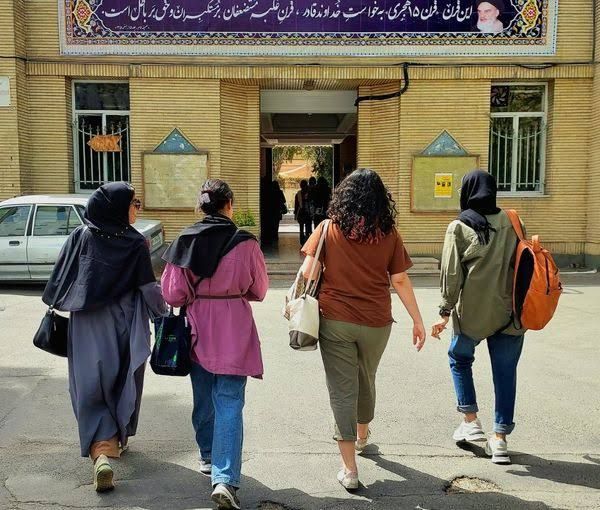 Several students of Al-Zahra university without mandatory hijab in the capital Tehran (Undated)