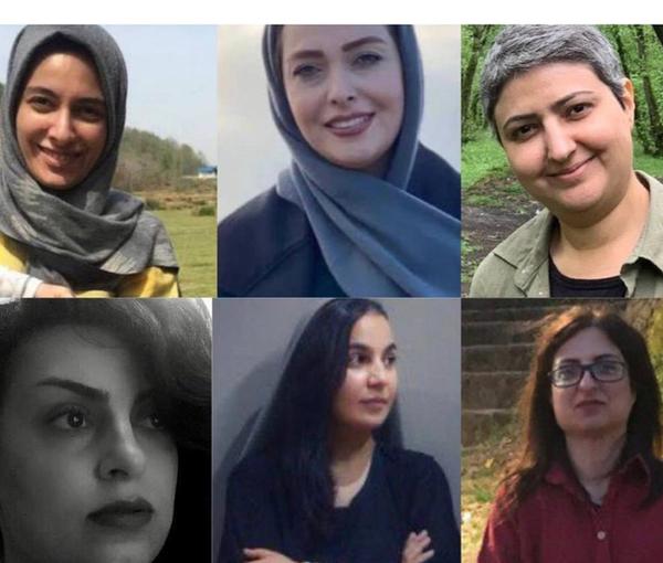 Several of the women arrested in Gilan province in August 2023  