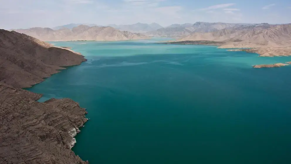 Water reservoir of the Helmand Dam in Afghanistan (Undated)