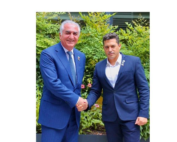 وزير إسرائيلي ينشر صورة مع ولي عهد إيران السابق ويقول "إن شاء الله، قريباً في طهران"