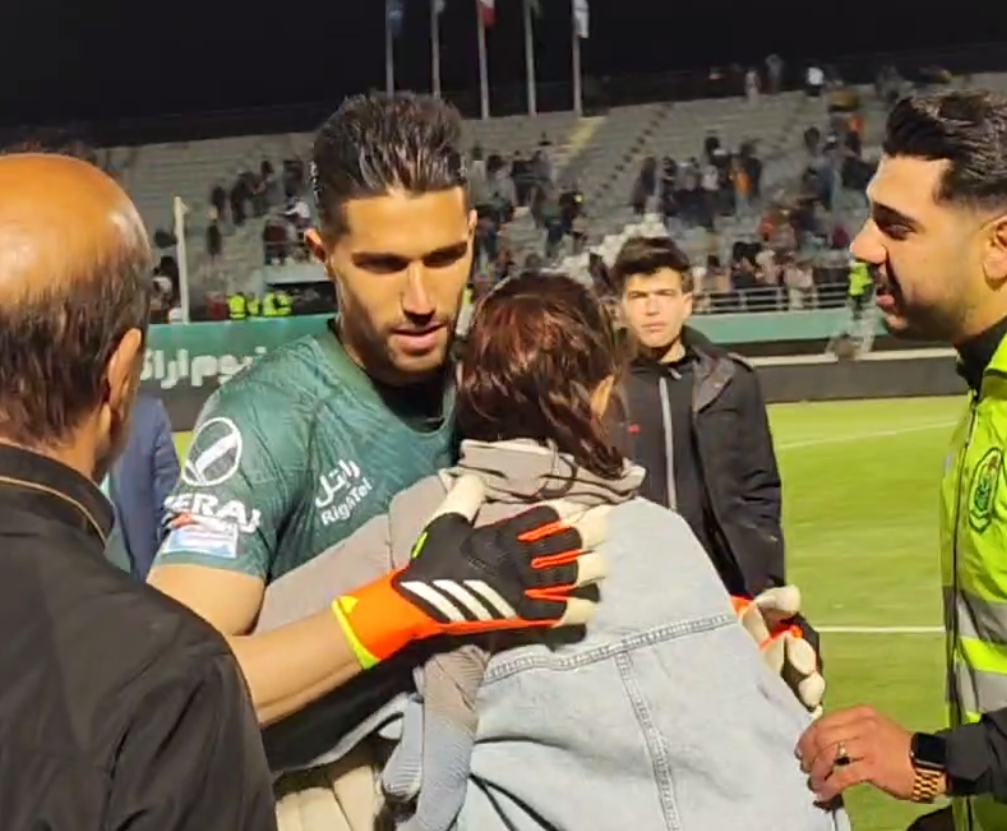 Controversy Erupts As Female Fan Hugs Goalkeeper In Iran
