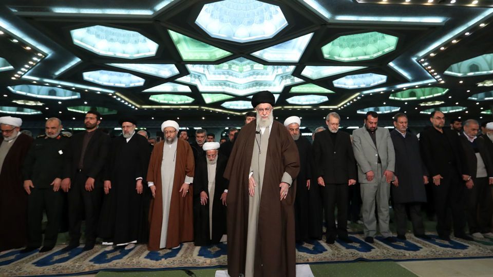 Ali Khamenei leading a prayer in Tehran (Undated)