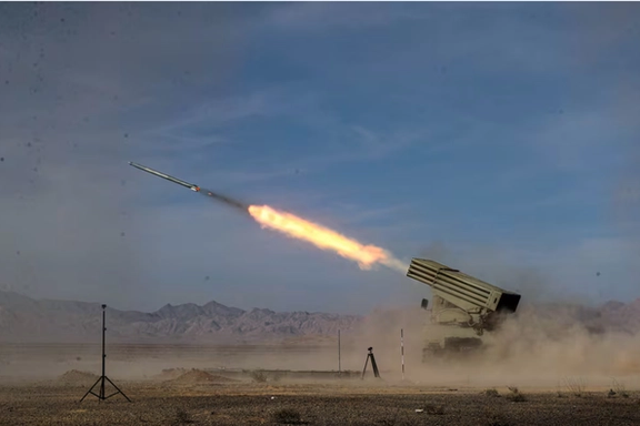 An Iranian missile is launched during a military exercise in Isfahan, central Iran, in 2023.