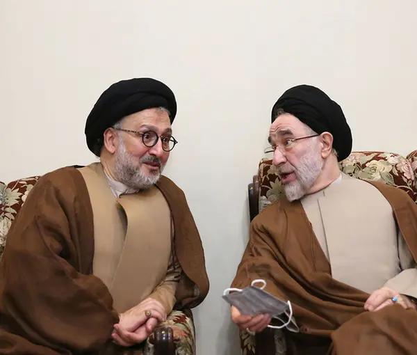  Iran's former reformist President Mohammad Khatami (right) and his chief of staff, Mohammad Ali Abtahi (Undated) 