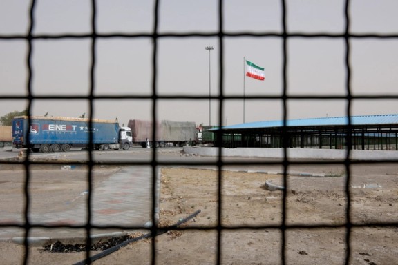 Iran's flag is pictured at the Milak border crossing between Iran and Afghanistan, Sistan and Baluchestan Province, Iran September 8, 2021.