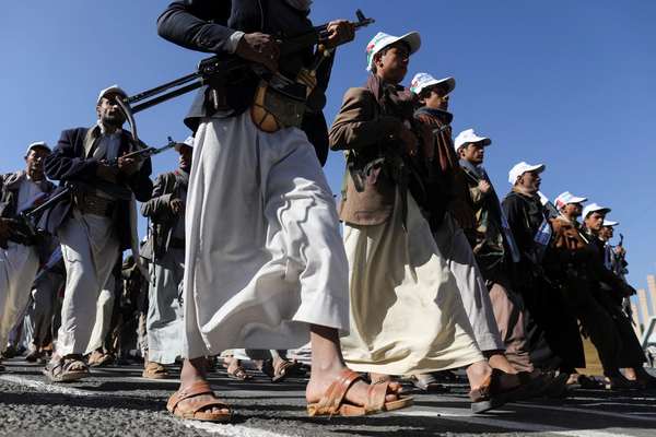 After leak furor, Trump says attacks sent Iran-backed Houthis reeling