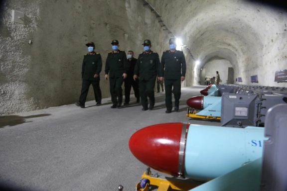 An underground missile base in an undisclosed location in Iran.