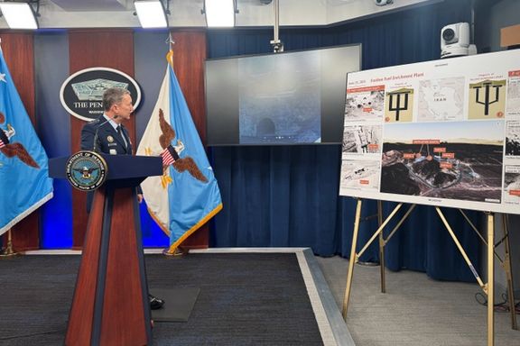 US Chairman of the Joint Chiefs of Staff, Air Force General Dan Caine, speaks during a press conference at the Pentagon in Arlington, Virginia, June 26, 2025.